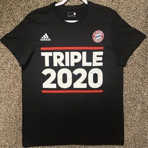 Adidas Black FC Bayern munchen Triple 2020 Graphic Tee